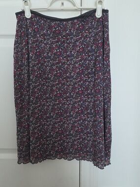 Vintage Y2K Floral A-Line Low-Rise Midi Skirt